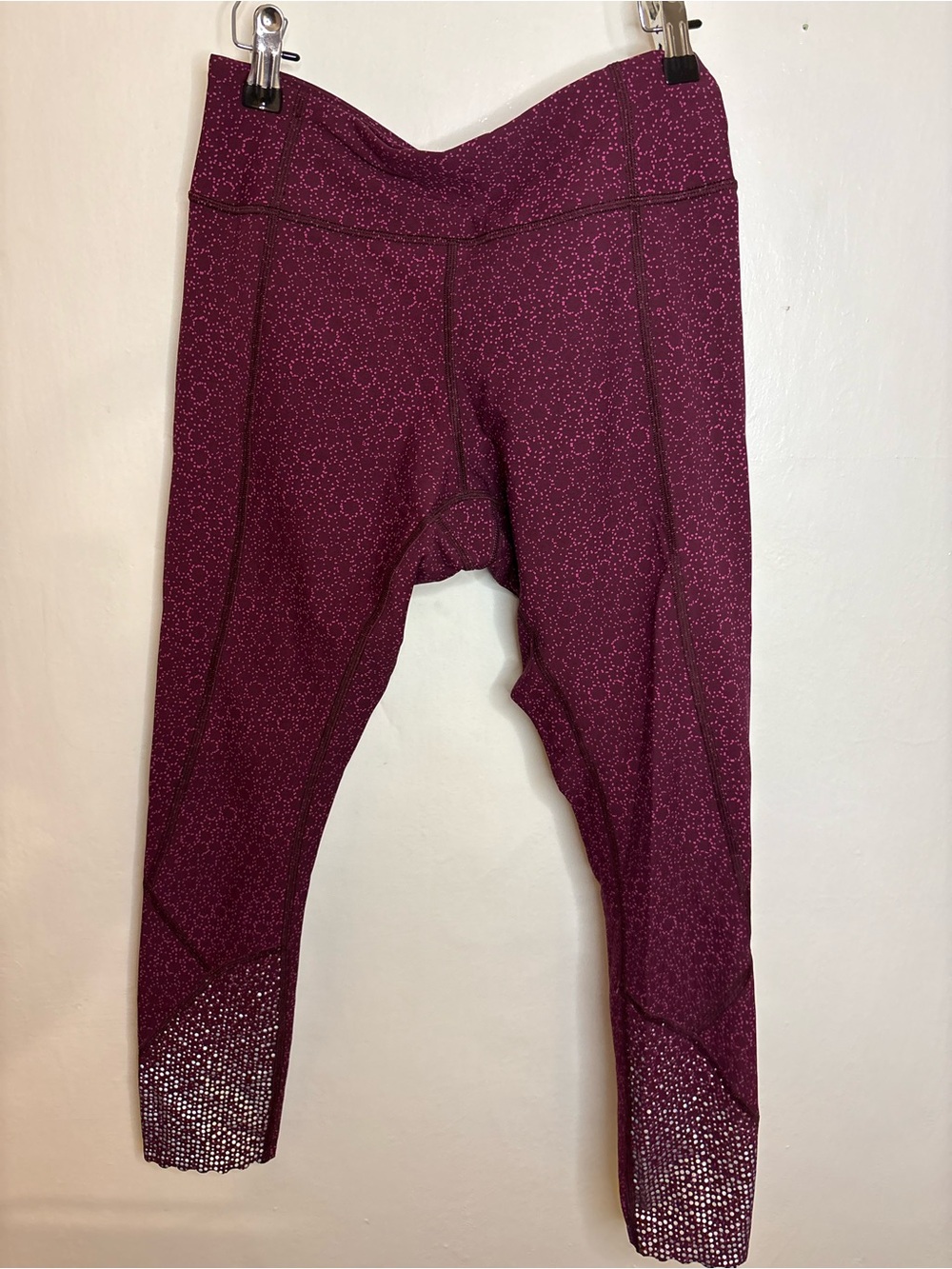 lululemon athletica Burgundy Printed High-Rise Leggings